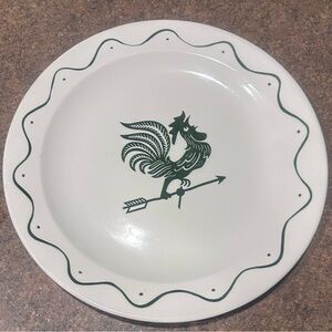 Green Rooster Design Plate